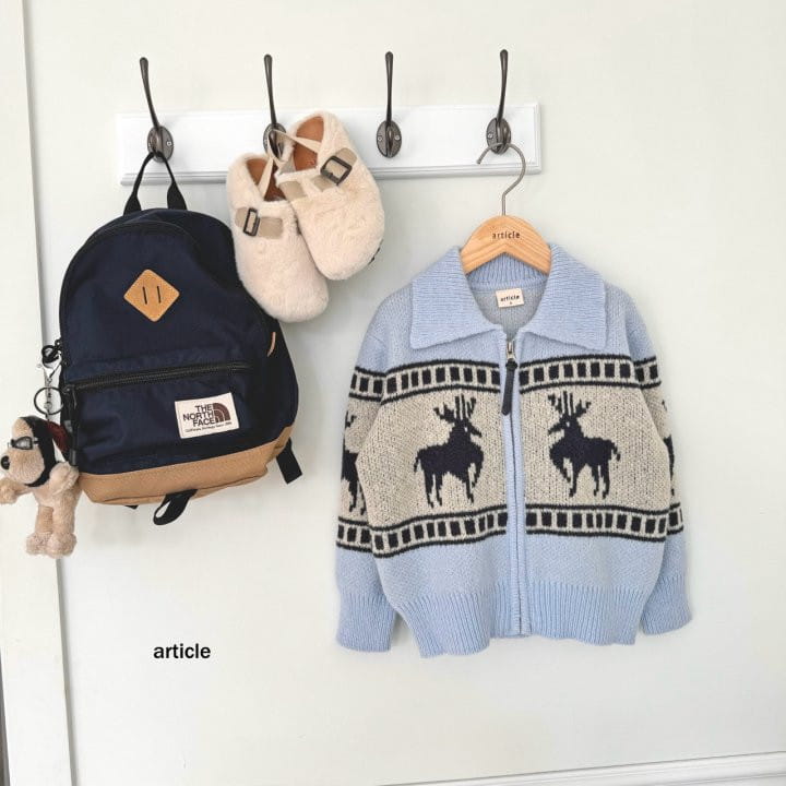 Article - Korean Children Fashion - #kidsshorts - Nordic Collar Knit Zip-up - 2