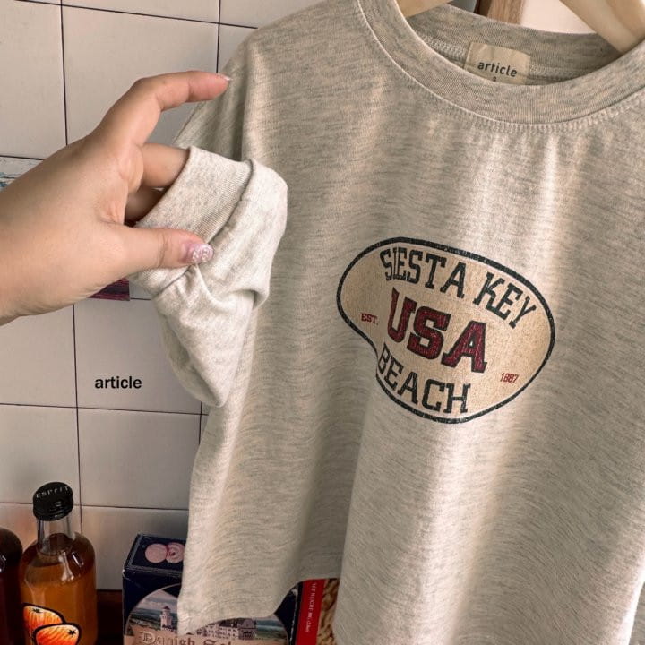 Article - Korean Children Fashion - #kidsshorts - USA Crack Paint Tee - 8