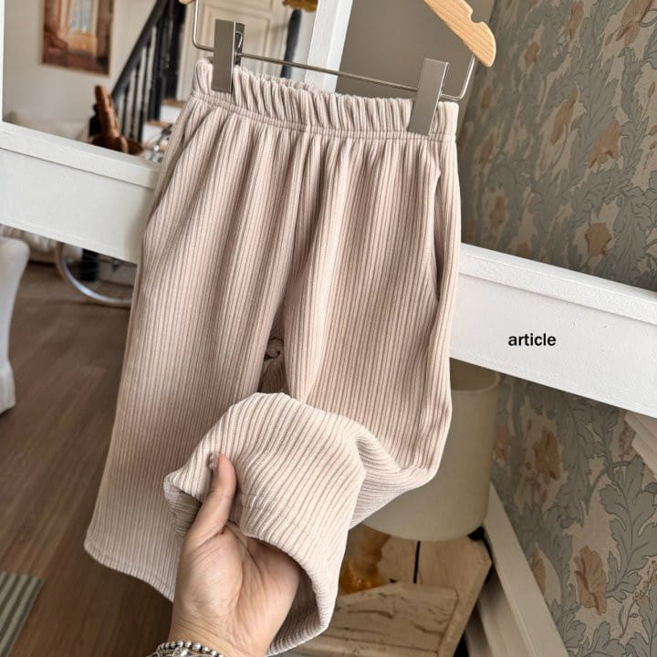 Article - Korean Children Fashion - #kidsshorts - Churros Veloure Wide Pants - 4