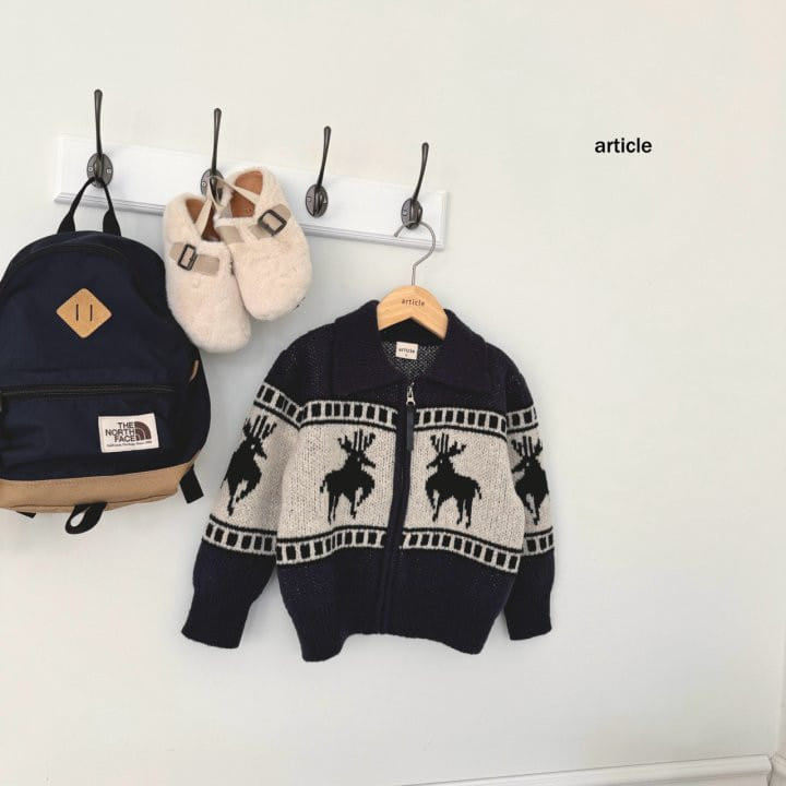 Article - Korean Children Fashion - #magicofchildhood - Nordic Collar Knit Zip-up - 7