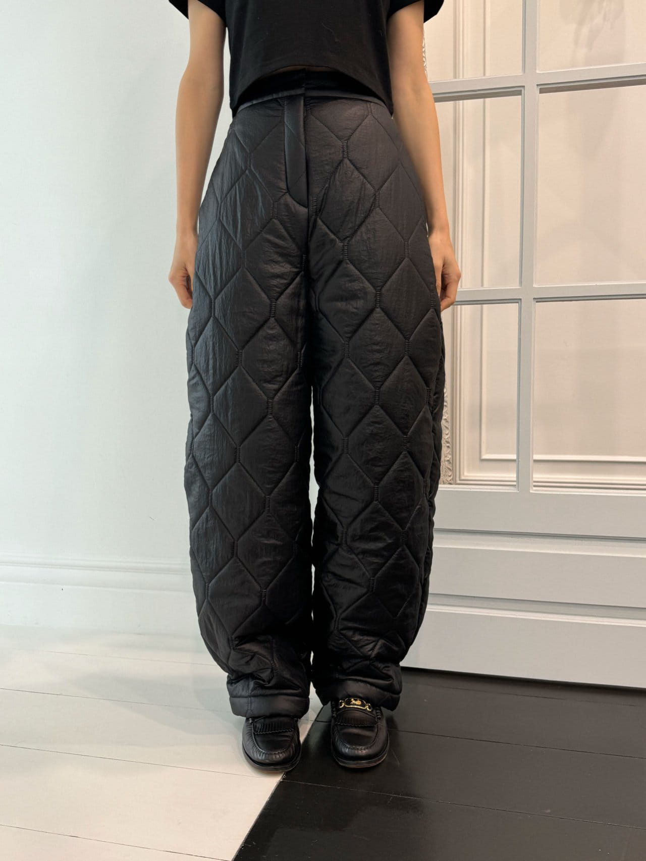 Auver_Fit - Korean Women Fashion - #womensfashion - Rib Quilted Pants - 9