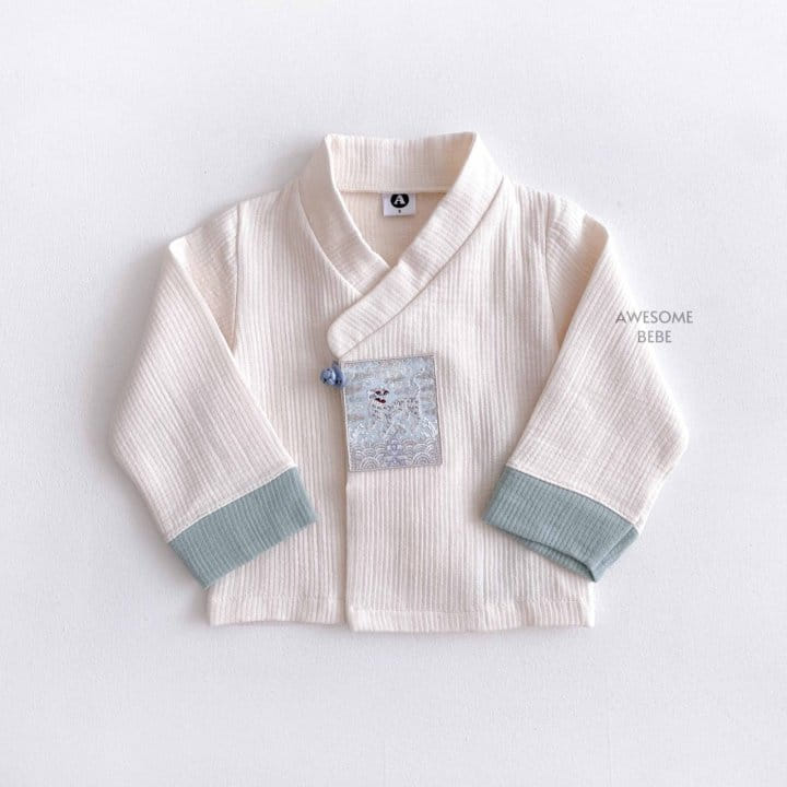 Awesome Bebe - Korean Children Fashion - #childrensboutique - Hatch Embroider Boy Hanbok - 3