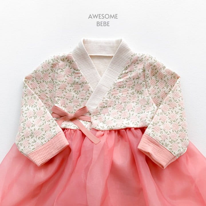 Awesome Bebe - Korean Children Fashion - #fashionkids - Pink Flower Girl Hanbok - 7