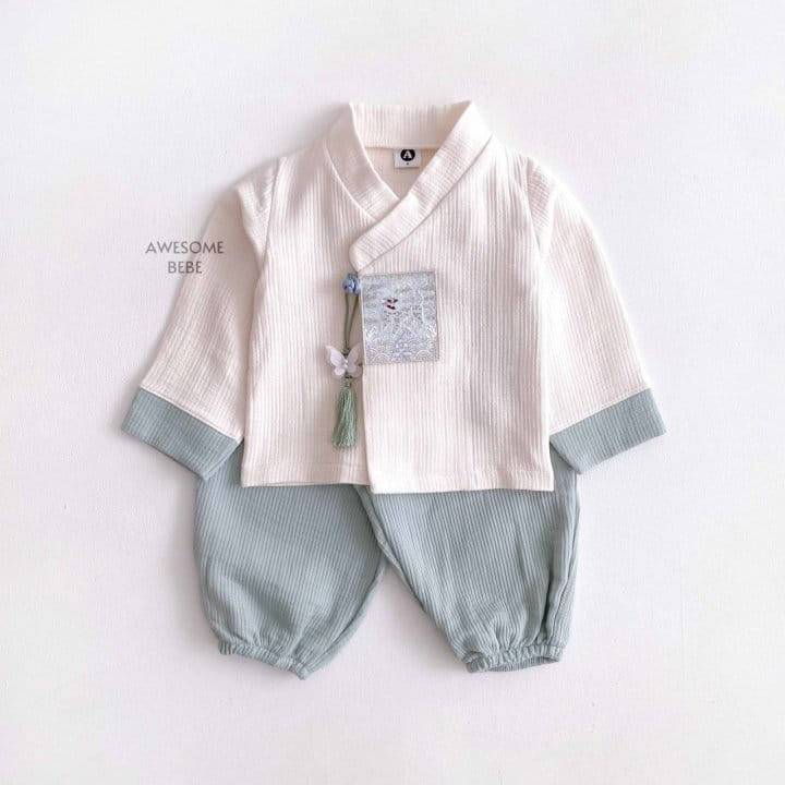 Awesome Bebe - Korean Children Fashion - #stylishchildhood - Hatch Embroider Boy Hanbok