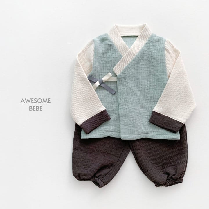 Awesome Bebe - Korean Children Fashion - #toddlerclothing - Pastel Boy Hanbok  - 2