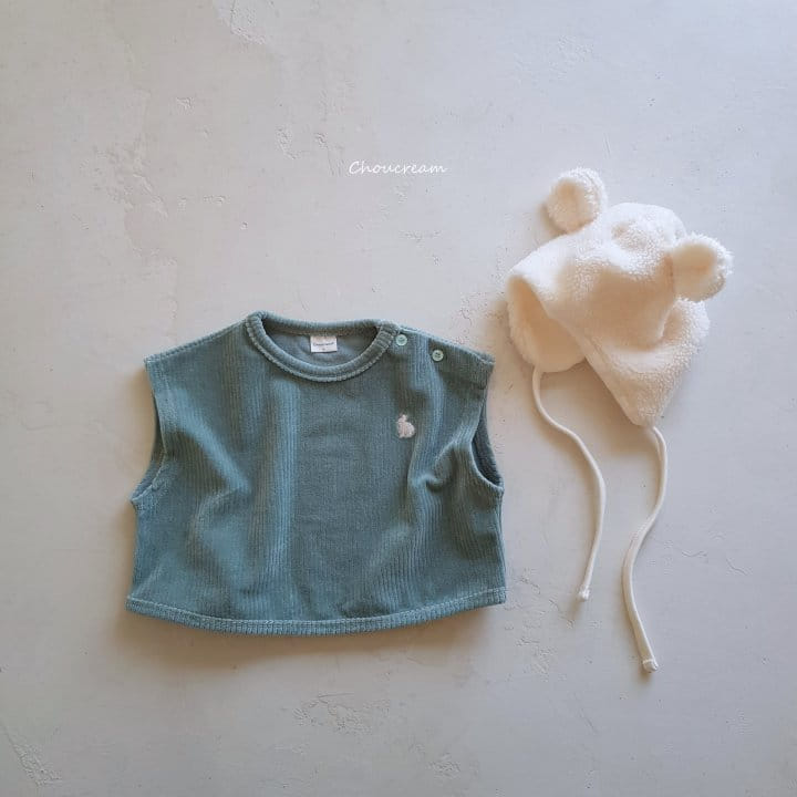 Choucream - Korean Baby Fashion - #babyfever - Veloure Vest Top Bottom et - 6