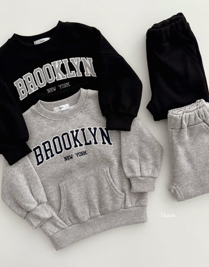 Dsaint - Korean Children Fashion - #childofig - Brook Newyork Kangaroo Top Bottom Set