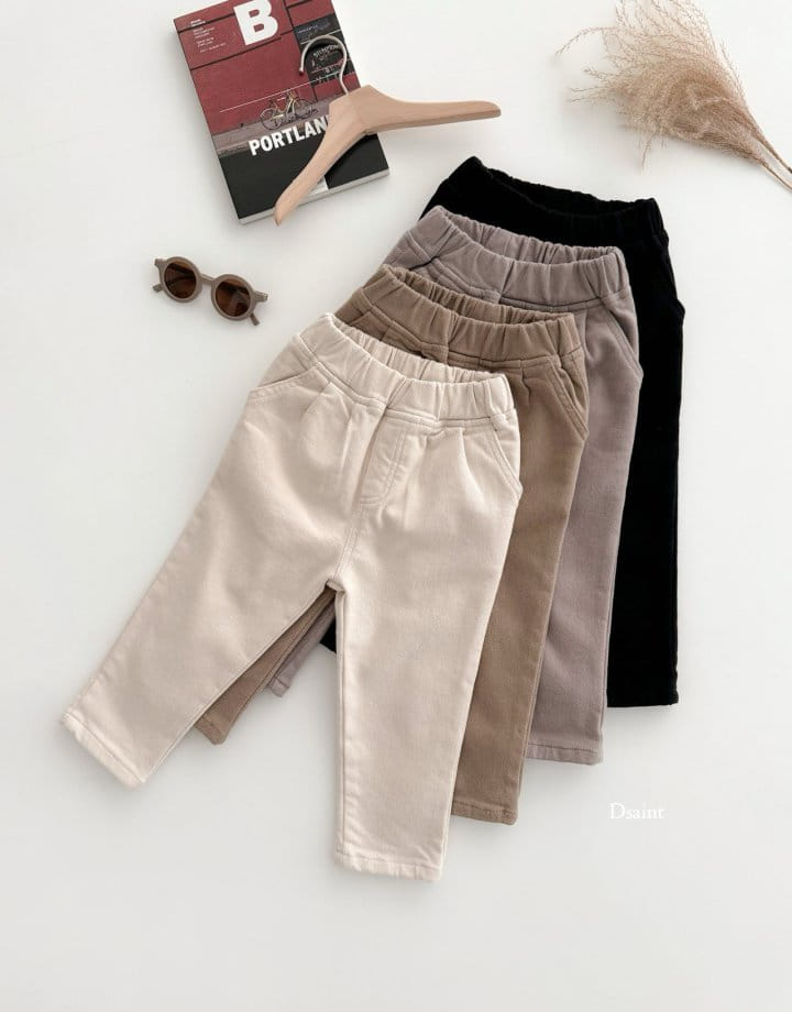 Dsaint - Korean Children Fashion - #designkidswear - Span C Fleece Baggy Pants - 4