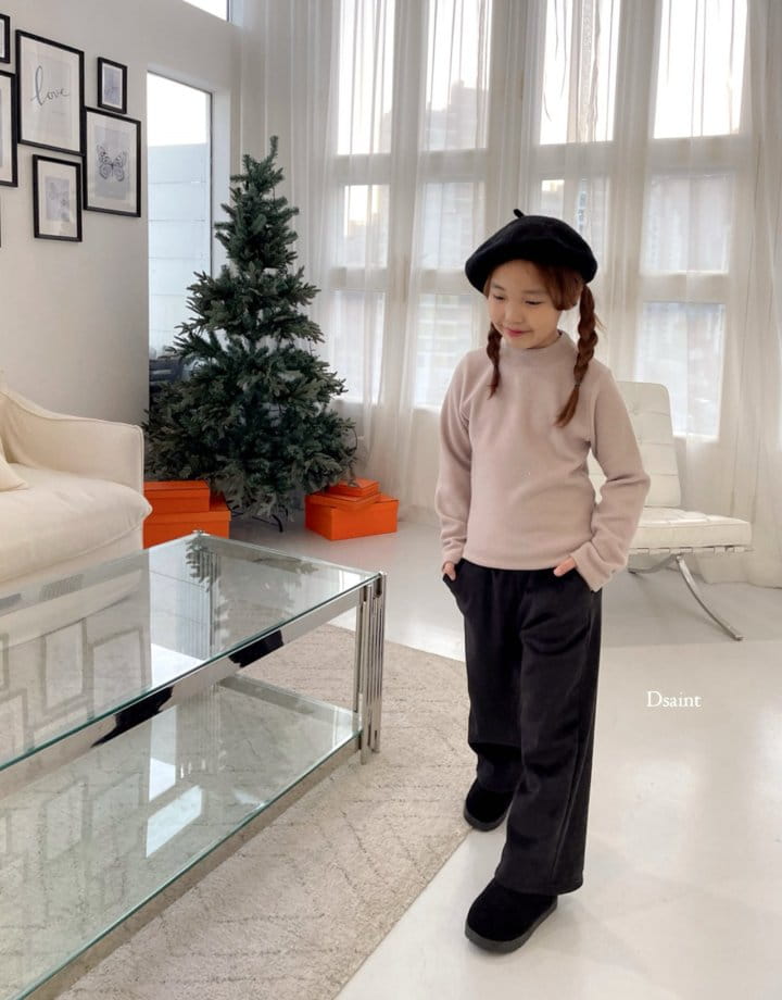 Dsaint - Korean Children Fashion - #kidsshorts - Mink Rib Wide Pants - 9