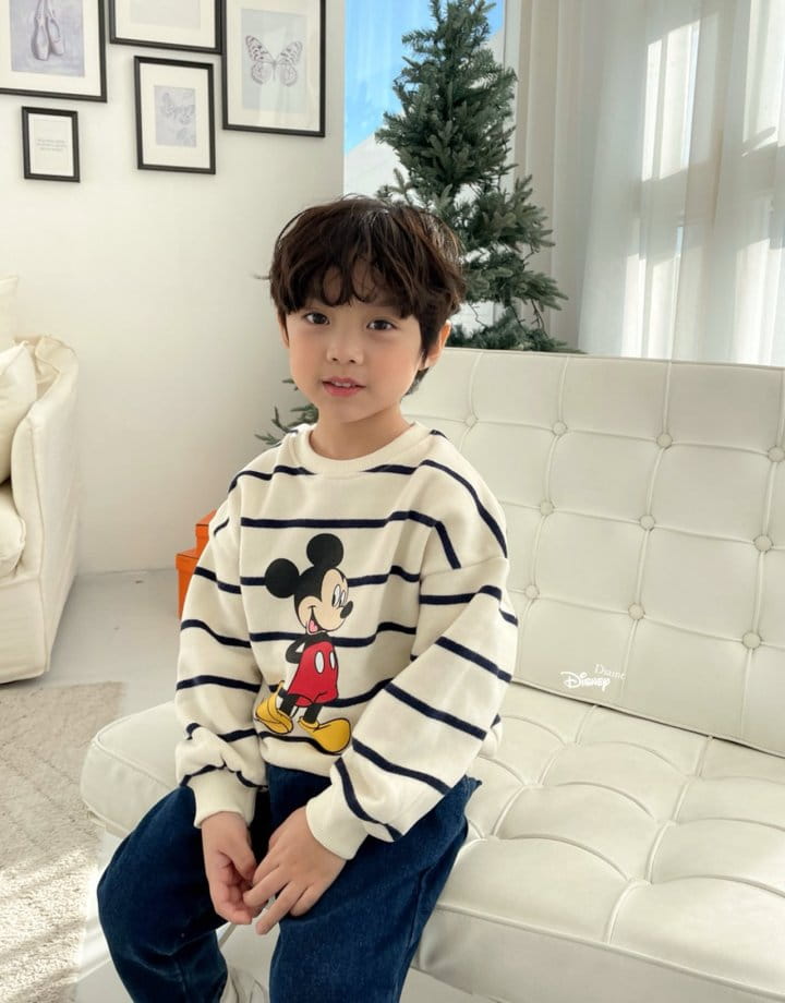 Dsaint - Korean Children Fashion - #kidsshorts - Line ST Fleece Sweatshirt - 8