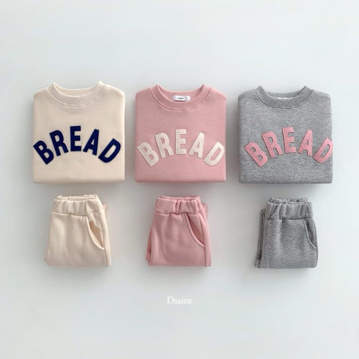 Dsaint - Korean Children Fashion - #kidsshorts - Bread Patch Fleece Top Bottom Set