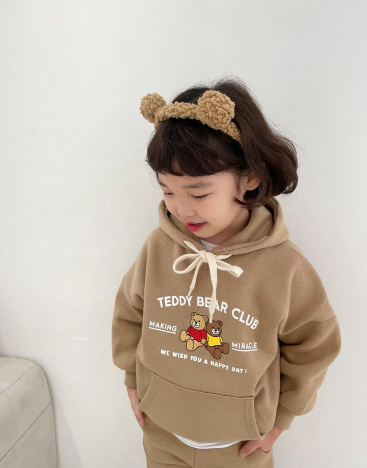 Dsaint - Korean Children Fashion - #kidsstore - Teaddy Club Hoody Fleece Top Botton Set - 7