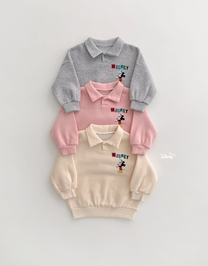 Dsaint - Korean Children Fashion - #kidsstore - Crayon M Collar Sweatshirt