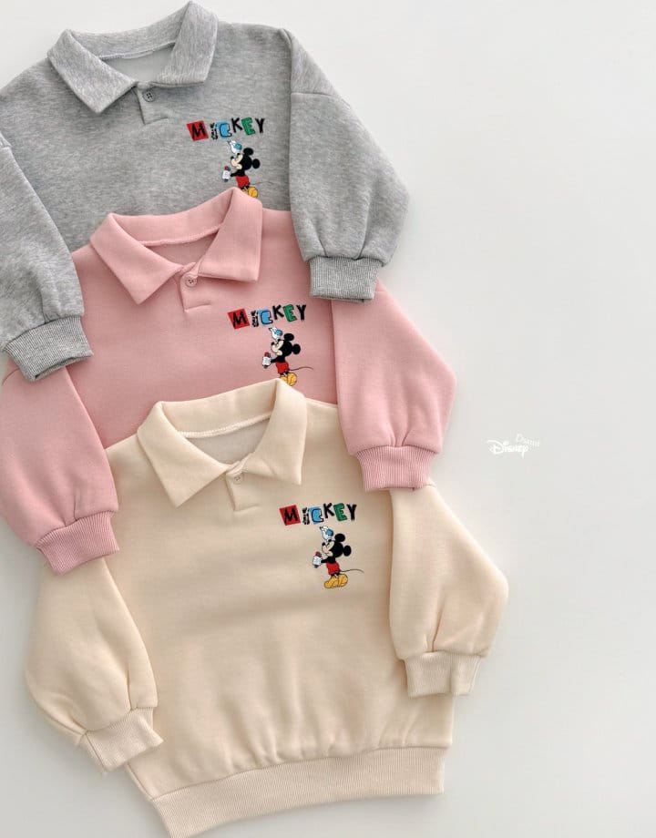 Dsaint - Korean Children Fashion - #kidzfashiontrend - Crayon M Collar Sweatshirt - 2