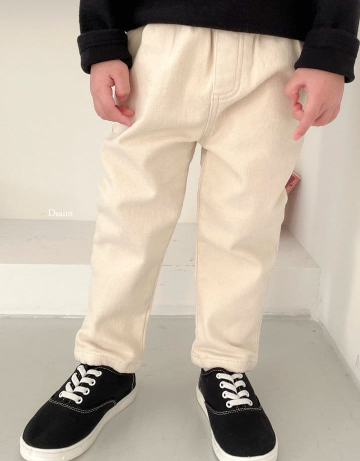 Dsaint - Korean Children Fashion - #kidzfashiontrend - Span C Fleece Baggy Pants - 8