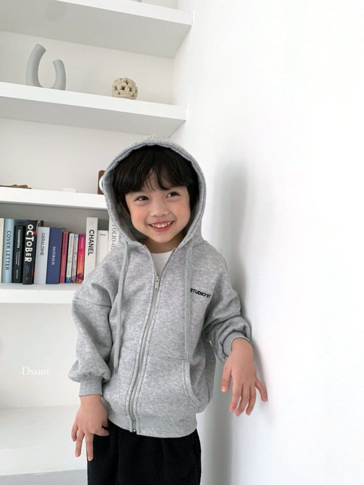 Dsaint - Korean Children Fashion - #littlefashionista - Hoody Zip-Up Top Bottom Set - 7