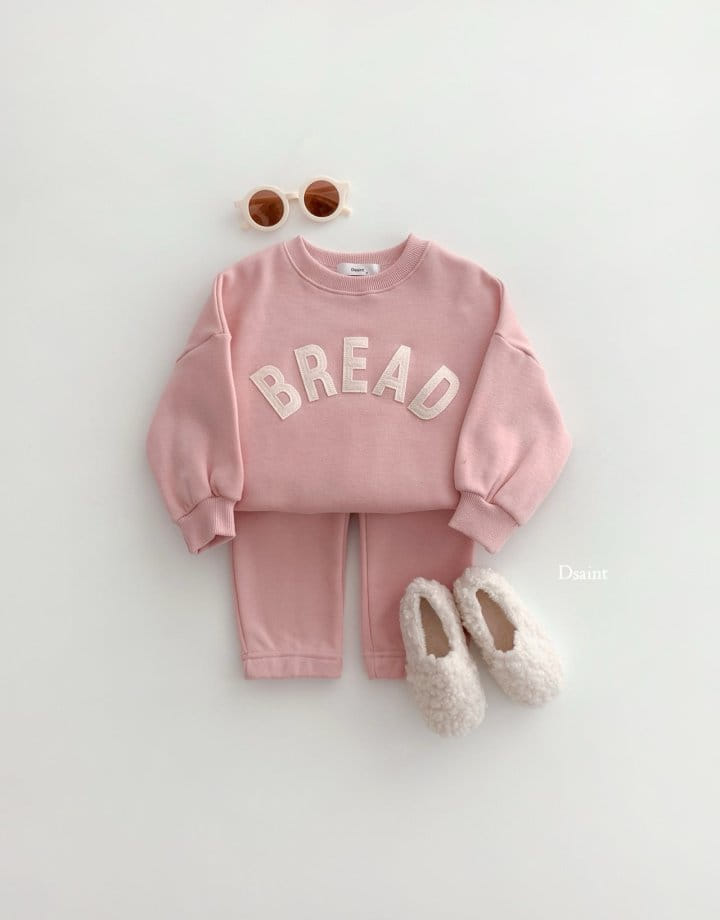 Dsaint - Korean Children Fashion - #littlefashionista - Bread Patch Fleece Top Bottom Set - 5