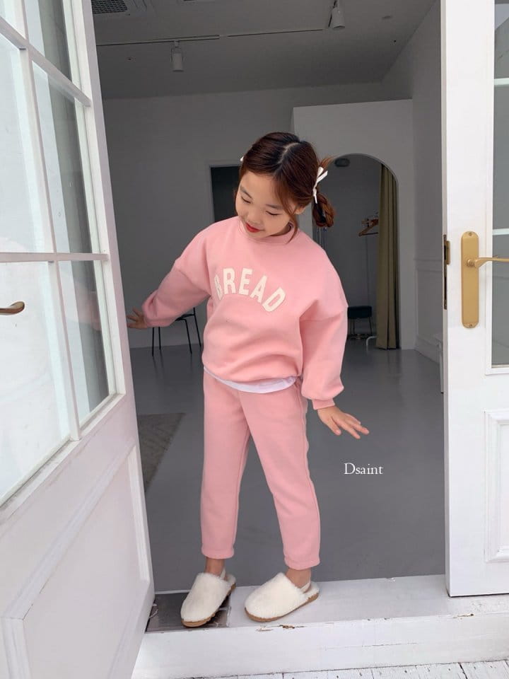 Dsaint - Korean Children Fashion - #minifashionista - Bread Patch Fleece Top Bottom Set - 7