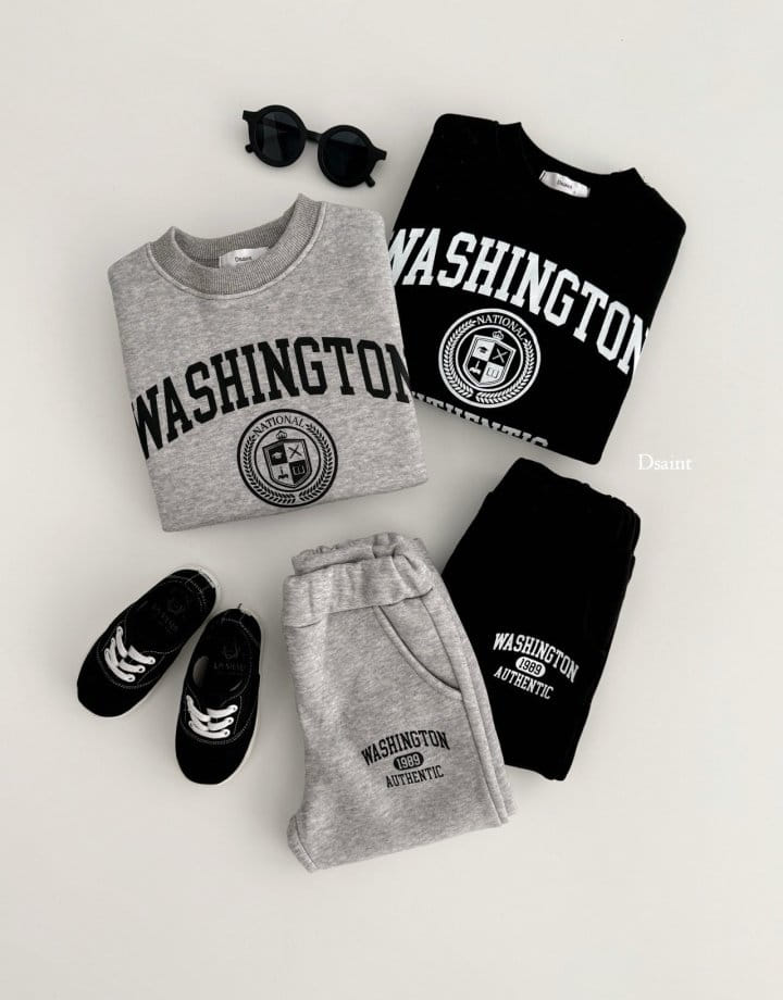 Dsaint - Korean Children Fashion - #stylishchildhood - Washington Jogger Top Bottom Set - 5