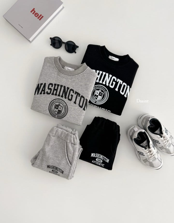 Dsaint - Korean Children Fashion - #todddlerfashion - Washington Jogger Top Bottom Set - 4