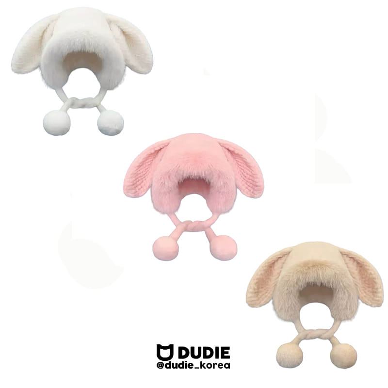 Dudie - Korean Children Fashion - #kidsshorts - Rabbit Cute Beanie - 2