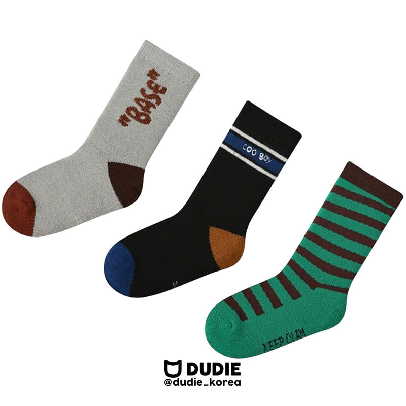 Dudie - Korean Children Fashion - #kidsshorts - Ku Boy Socks Set