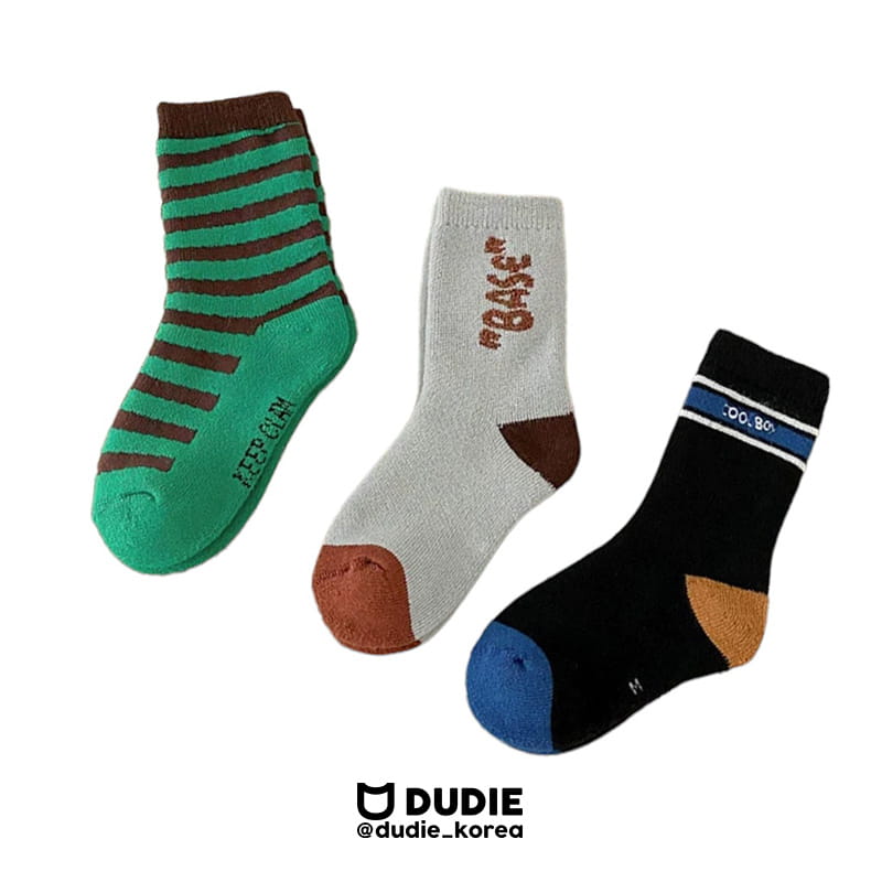 Dudie - Korean Children Fashion - #kidsstore - Ku Boy Socks Set - 2