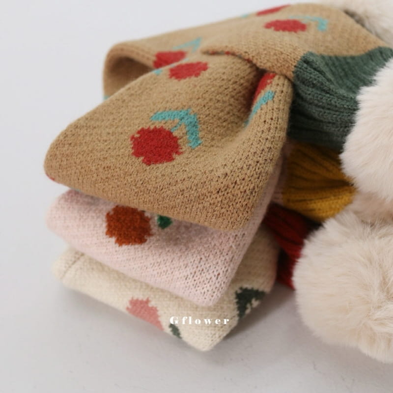 G Flower - Korean Baby Fashion - #babyfashion - Flower Fluffy Bell Muffler - 4