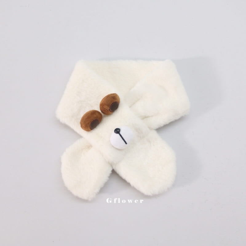 G Flower - Korean Baby Fashion - #babyfever - Fluffy Bear Nose Muffler - 4