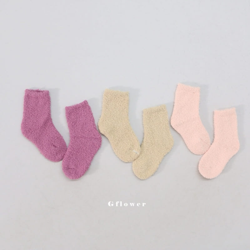 G Flower - Korean Baby Fashion - #babyoninstagram - Sleep Pink Socks Set