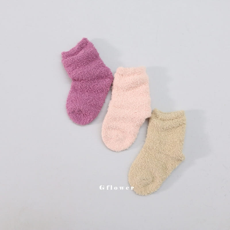 G Flower - Korean Baby Fashion - #babyootd - Sleep Pink Socks Set - 2