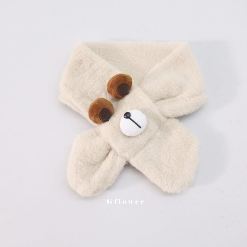 G Flower - Korean Baby Fashion - #babyoutfit - Fluffy Bear Nose Muffler - 8