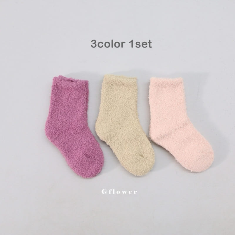 G Flower - Korean Baby Fashion - #babyoutfit - Sleep Pink Socks Set - 3