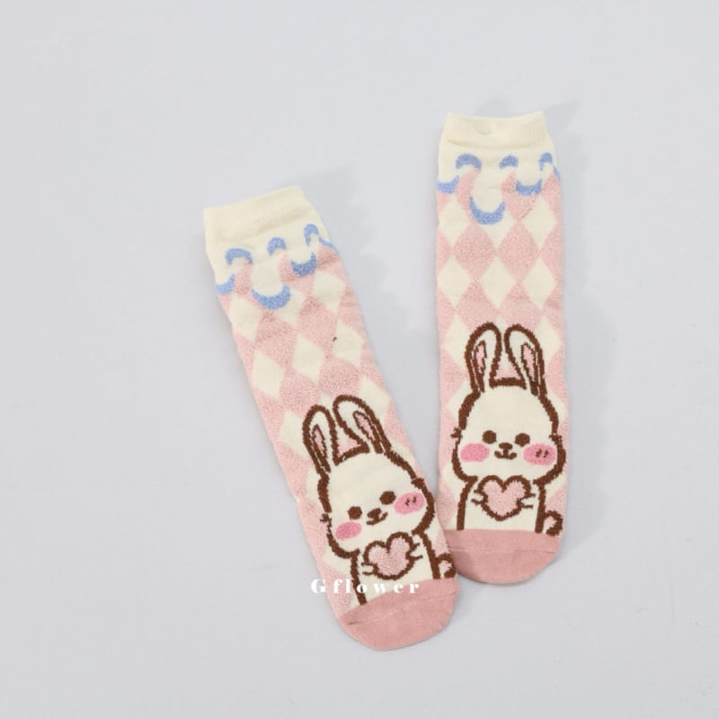 G Flower - Korean Baby Fashion - #onlinebabyshop - Sleep Rabbit Knee Socks - 8