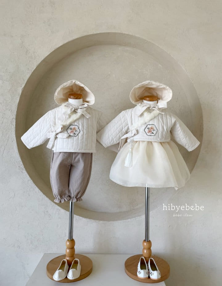 Hi Byebebe - Korean Children Fashion - #discoveringself - Floar Quilted Hanbok Bonnet - 4