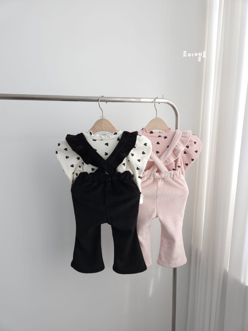 Joy ello - Korean Children Fashion - #prettylittlegirls - Veloure Dungarees Pants - 3