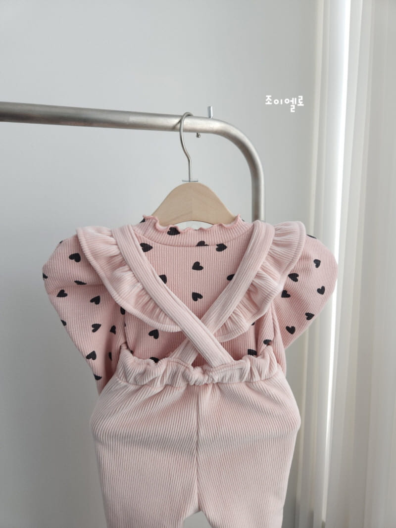 Joy ello - Korean Children Fashion - #prettylittlegirls - Veloure Dungarees Pants - 4