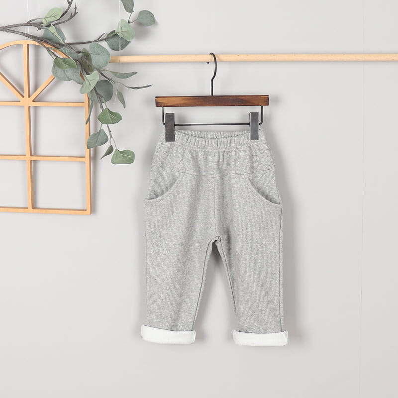 Kingboy - Korean Children Fashion - #todddlerfashion - Rib Fleece Pants - 6