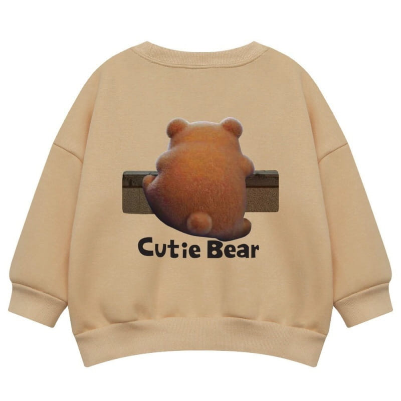 Little Rabbit - Korean Children Fashion - #prettylittlegirls - Fleece Cute Bear Top Bottom Set - 7