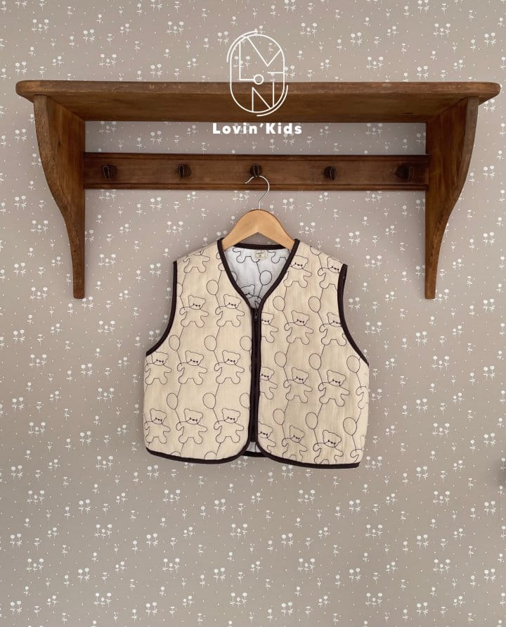 Lovin - Korean Children Fashion - #fashionkids - Bear Quilted Vest - 4