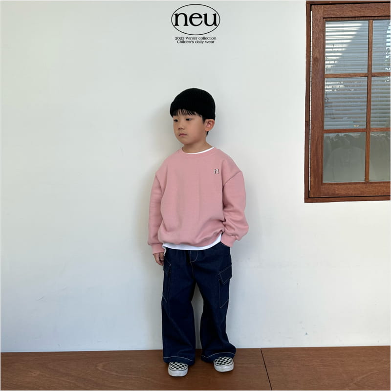 Neu - Korean Children Fashion - #discoveringself - N Embroider Sweatshirt - 8