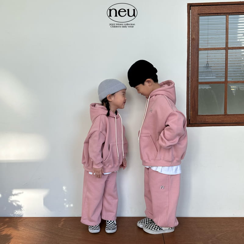 Neu - Korean Children Fashion - #discoveringself - N Embroider Wide Pants - 5