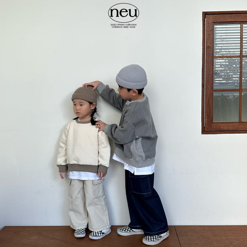 Neu - Korean Children Fashion - #discoveringself - Color Banding Sweatshirt