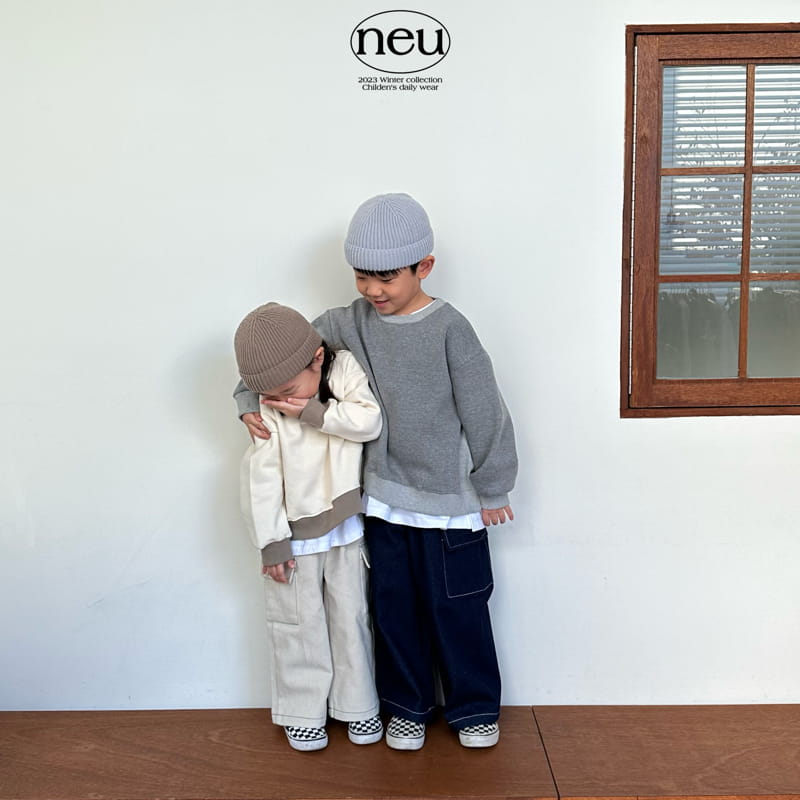 Neu - Korean Children Fashion - #fashionkids - Color Banding Sweatshirt - 2