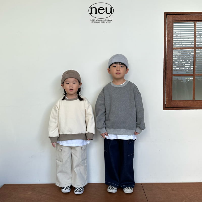 Neu - Korean Children Fashion - #kidsshorts - Color Banding Sweatshirt - 3