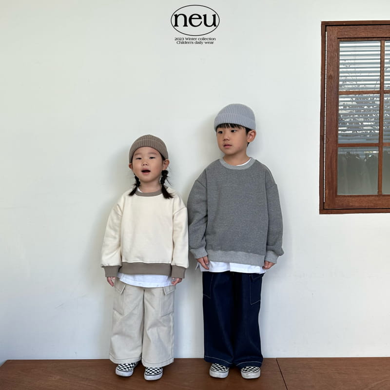 Neu - Korean Children Fashion - #littlefashionista - Color Banding Sweatshirt - 7