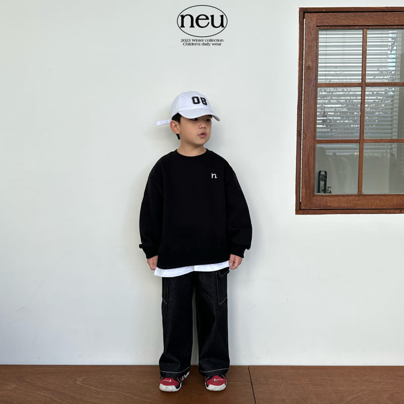 Neu - Korean Children Fashion - #magicofchildhood - N Embroider Sweatshirt