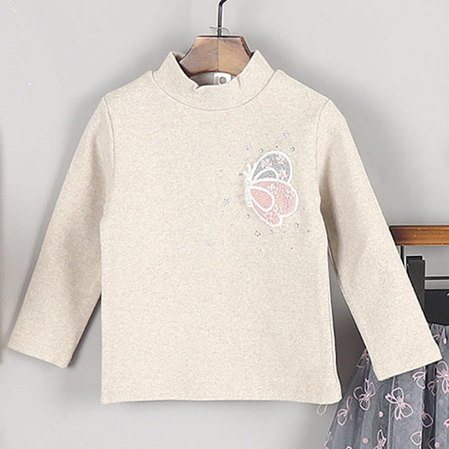 New Pierrot - Korean Children Fashion - #Kfashion4kids - Butterfly Half Turtleneck Tee - 9