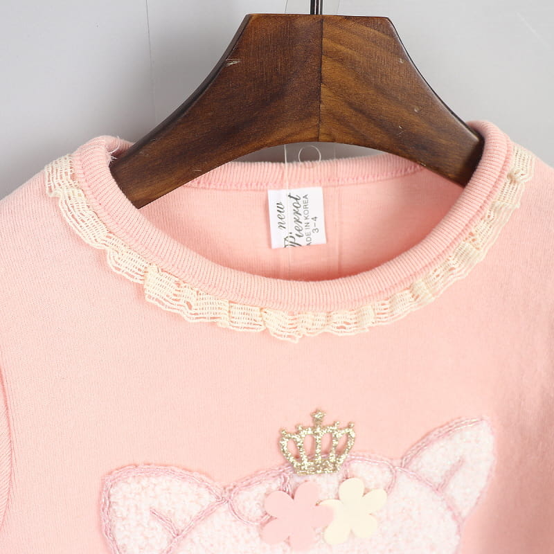 New Pierrot - Korean Children Fashion - #Kfashion4kids - Cat Round Tee - 7