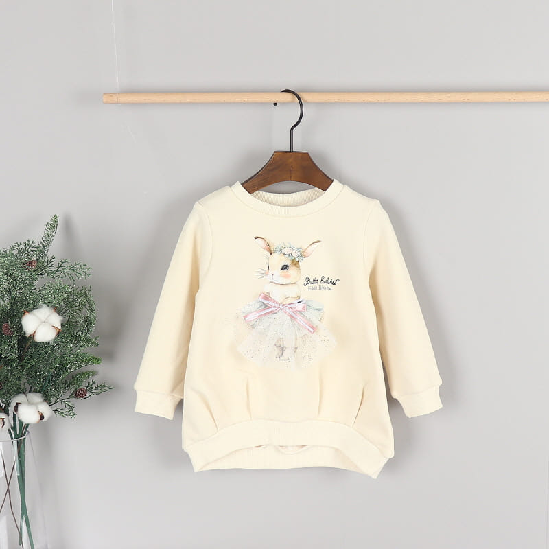 New Pierrot - Korean Children Fashion - #childofig - Rabbit Fleece Long Tee - 10